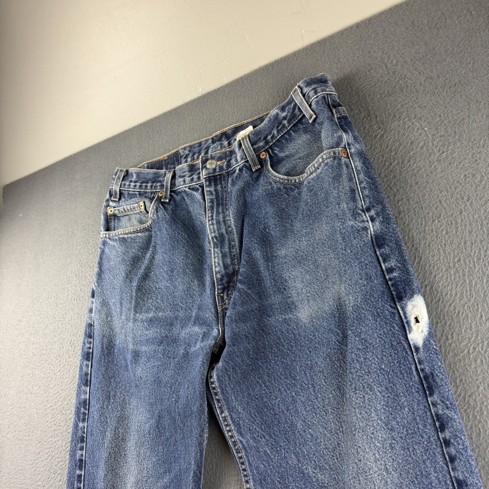 Levis 505 Jeans Men's 34x29* Blue Vintage Faded Distressed Regular Fit Straight